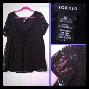 Torrid Black lace top
